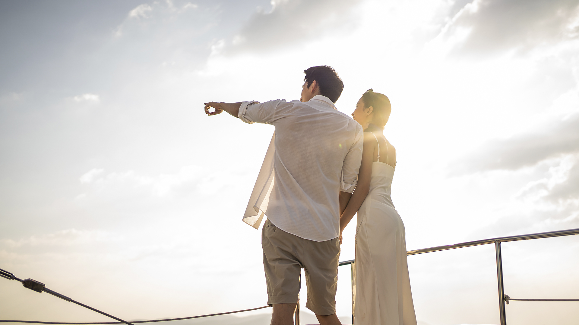 couple on a boat